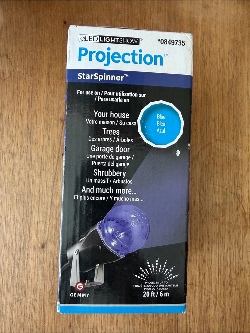 Gemmy LED Lightshow Projection StarSpinner Blue turning swirling light - Picture 10 of 16